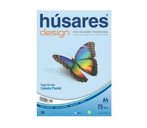 RESMA HUSARES DESIGN 75G A4 PASTEL CELESTE 500H