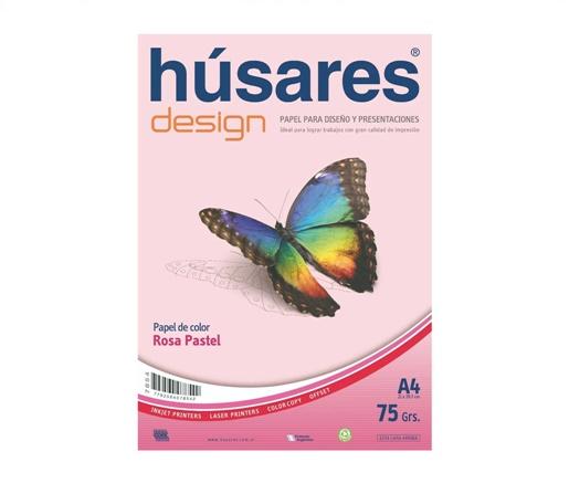 RESMA HUSARES DESIGN 75G A4 PASTEL ROSA 500H