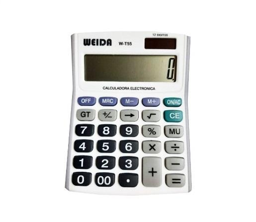 CALCULADORA WEIDA W-T55 BLANCA