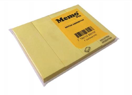 NOTAS ADHESIVAS MEMOFIX AMARILLO 25X74 4 X 100H