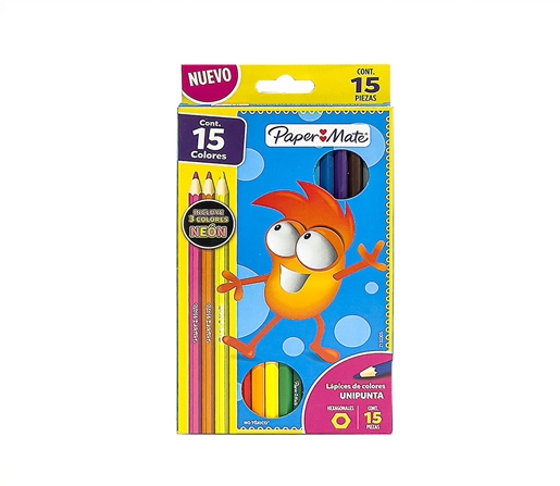 LAPIZ DE COLOR PAPERMATE 12+3 NEON CJ X15