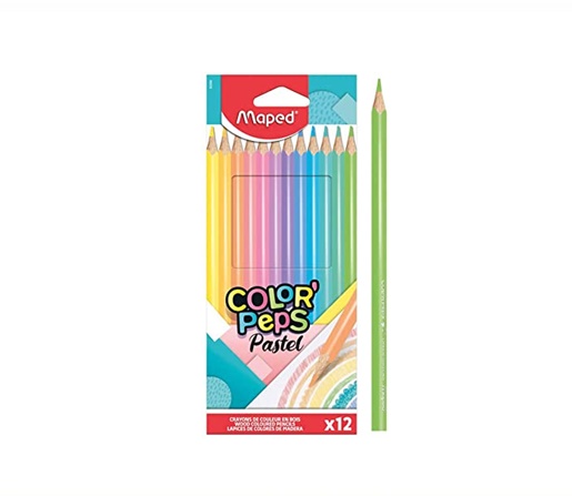 LAPIZ DE COLOR MAPED COLOR PEPS PASTEL CJ X12