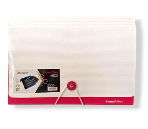 CLASIFICADOR 12 DIVISIONES LAMA A4 COMBINADO BLANCO/FUCSIA