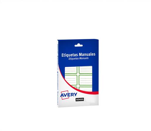 ETIQUETA ESCOLAR P/CUADERNO AVERY VERDE 30H