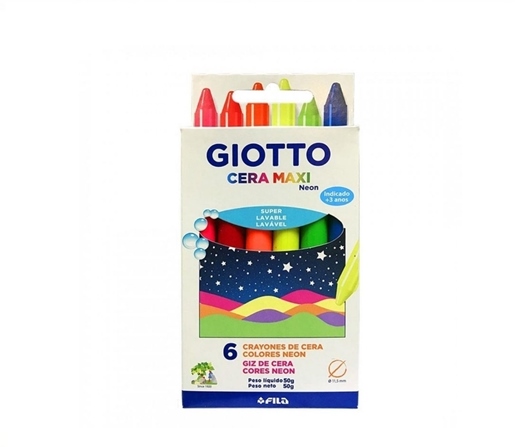 CRAYON DE CERA GIOTTO MAXI NEON CJ X6