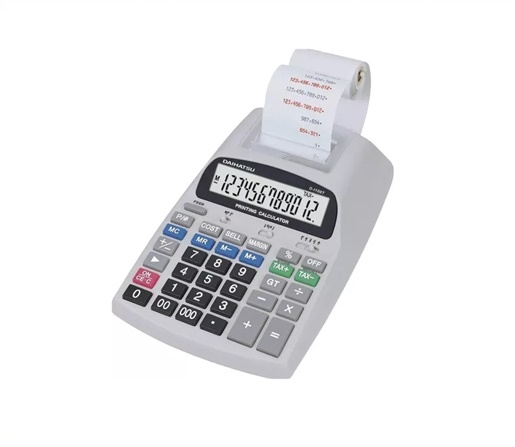 CALCULADORA DAIHATSU C/ROLLO D-I100T BLANCO