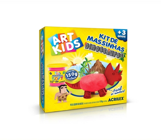 KIT DE MASA ACRILEX DINOSAURIO 150G ROJO