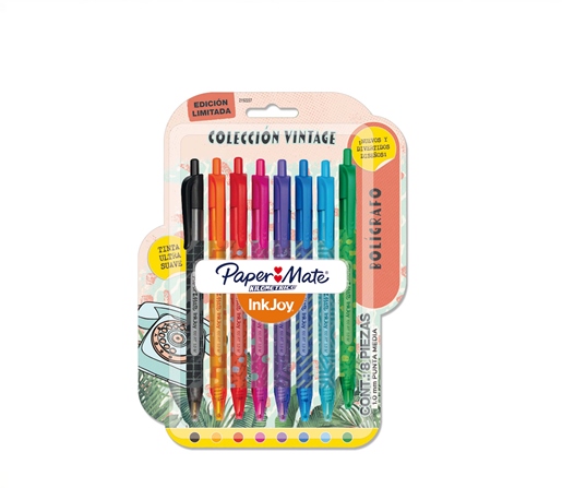 BOLIGRAFO PAPERMATE KILOMETRICO 100 RT VINTAGE BL X8