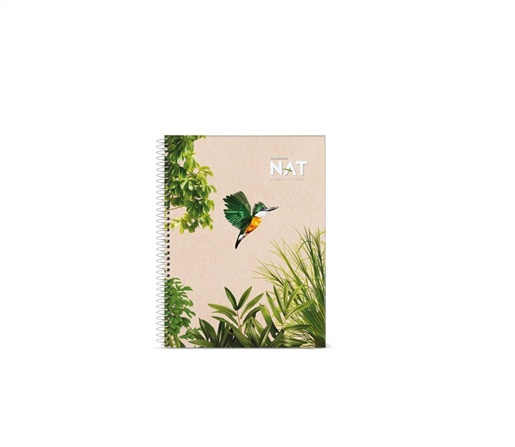 CUADERNO C/ESPIRAL LEDESMA NAT T/F 16X21 70H LISO