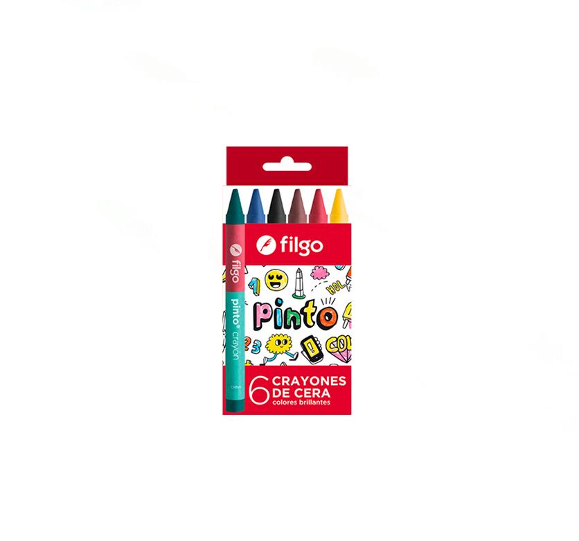 CRAYON DE CERA FILGO PINTO CJ X6