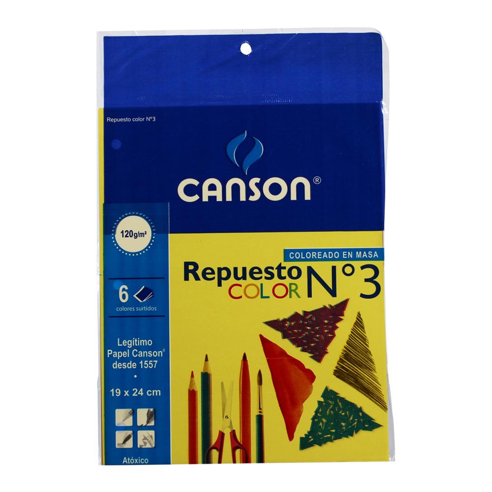 REPUESTO DE DIBUJO CANSON N° 3 COLOR 6H