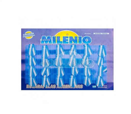 ESCARAPELA MILENIO N°108 MOÑO SIMPLE X24