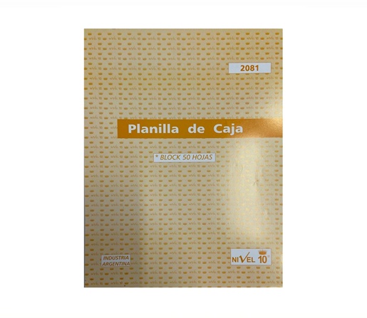 PLANILLA DE CAJA NIVEL 10 50H