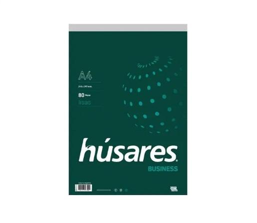 BLOCK PEGADO HUSARES BUSINESS A4 SIN PERFORAR 80H LISO