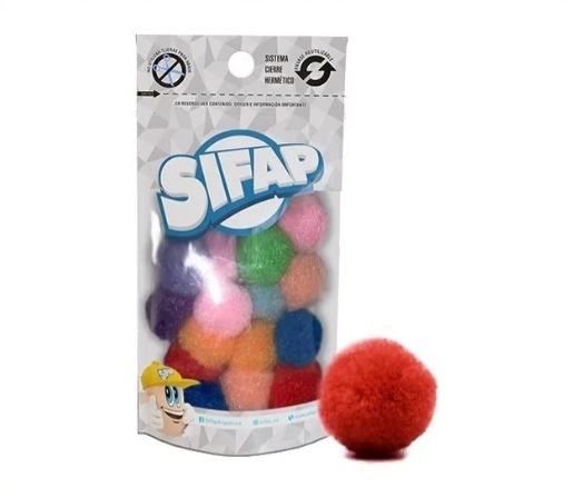 POMPONES DE FELPA 20MM SIFAP CLASICO SURTIDO 1 X20