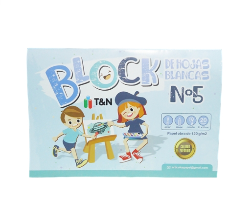 BLOCK DE DIBUJO TYN N°5 BLANCO
