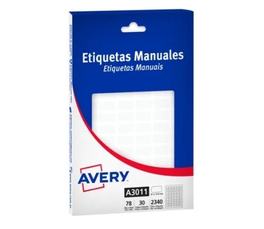 ETIQUETA AUTOADHESIVA AVERY 3011 X30H 6 X 15.8