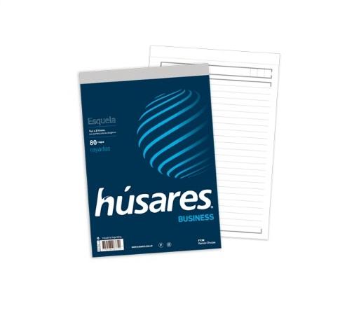 BLOCK PEGADO HUSARES BUSINESS ESQUELA 80H RAYADO