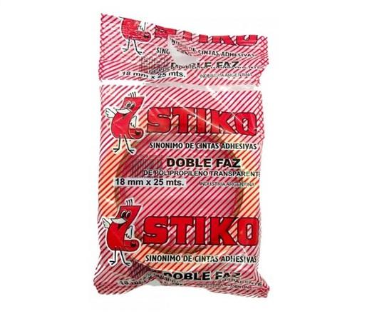 CINTA ADHESIVA BIFAZ STIKO 18X25