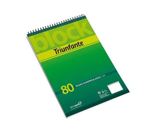 BLOCK C/ESPIRAL TRIUNFANTE A4 80H CUADRICULADO