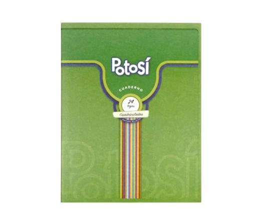 CUADERNO ABROCHADO POTOSI T/F 16X21 24H CUADRICULADO