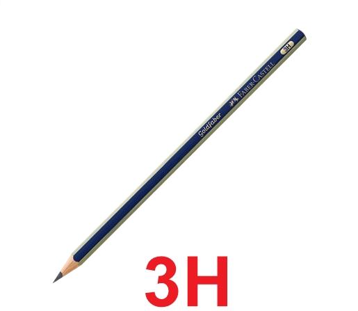 LAPIZ DE GRAFITO FABER CASTELL GOLDFABER 3H CJ X12