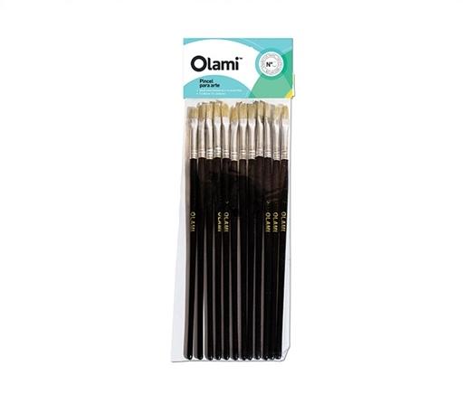 PINCEL PELO DE CERDA CHATO OLAMI 110 N°10 BL X12