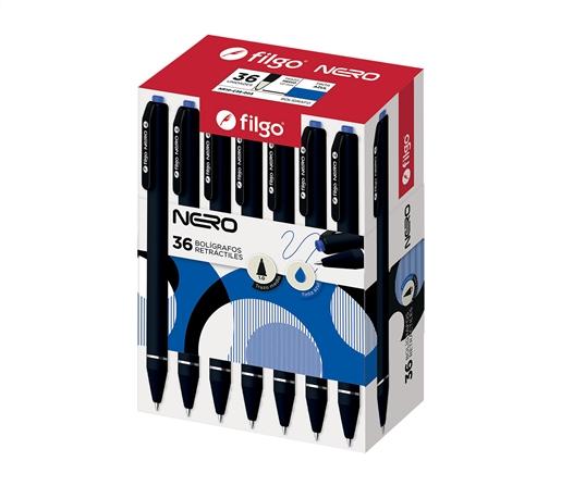 BOLIGRAFO FILGO NERO RETRACTIL 1.0 CJ X36