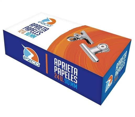 APRIETA PAPEL EZCO 90MM NIQUELADO C/RESORTE CJ X24