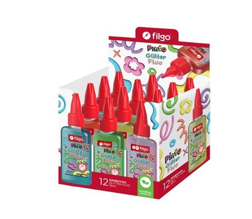 ADHESIVO C/GLITTER FILGO 25ML CJ X12 FLUO