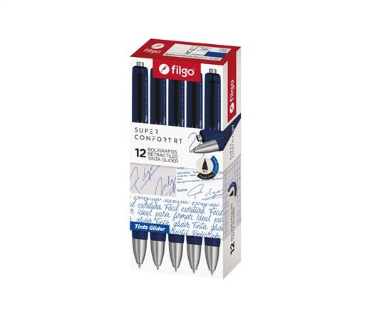 BOLIGRAFO FILGO GLIDER SUPER CONFORT RETRACTIL 0.7 CJ X12