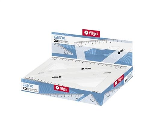 ESCUADRA FILGO GEOX 60° X 21CM CJ X20
