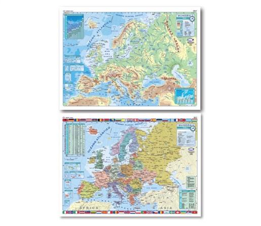 MAPA MURAL M.C D.FAZ FISICO-POLITICO 95X130CM EUROPA