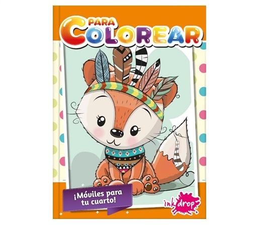LIBRO PARA COLOREAR INKDROP ANIMALES BEBE