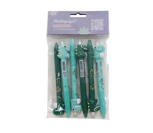 LAPIZ INFINITO RETRACTIL DINO X6