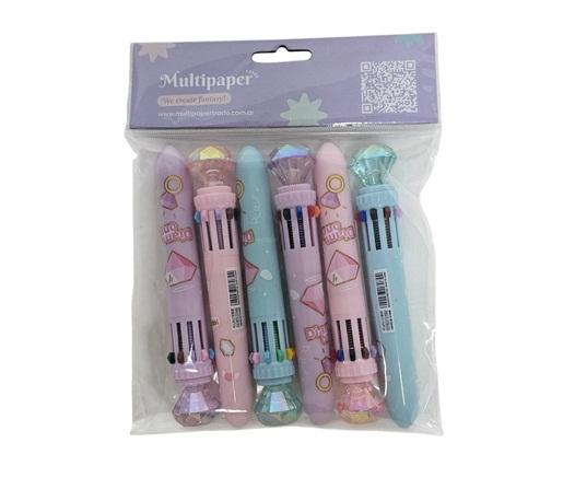 BOLIGRAFO 10 COLORES RT DIAMOND X6