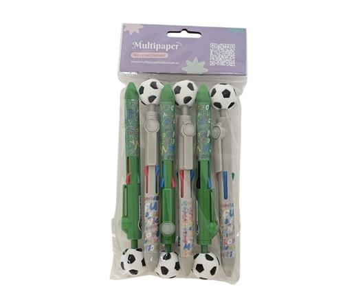 BOLIGRAFO 4 COLORES 60 FUTBOL BL X6