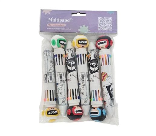 BOLIGRAFO 12 COLORES RT SPACE TRAVEL X6