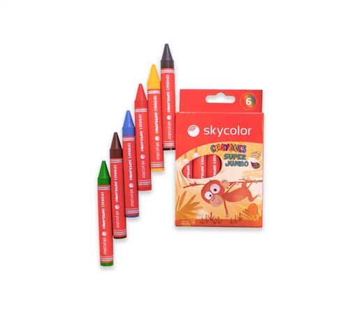 CRAYON DE CERA SKYCOLOR SUPER JUMBO CJ X6