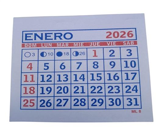 ALMANAQUE ABROCHADO G.SOLER 2026 N°8 7X6