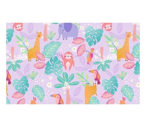 PAPEL AFICHE DECORADO MURESCO PAQ X10 SELVA DE ENSUEÑO