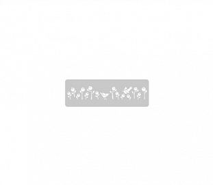 STENCIL EQ ARTE 4.5X24CM FLORES Y PAJARITOS
