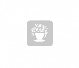 STENCIL EQ ARTE 10X10CM TAZA CON ROSAS