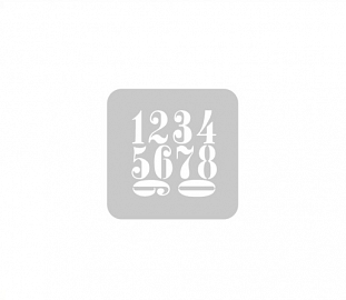 STENCIL EQ ARTE 15X15CM NUMEROS GRANDES