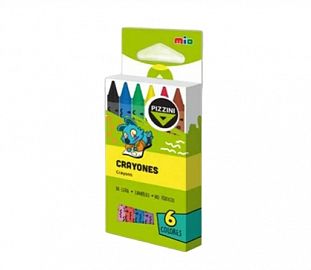 CRAYON DE CERA PIZZINI CJ X6