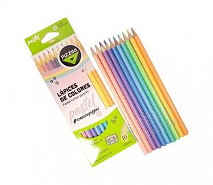 LAPIZ DE COLOR PIZZINI PASTEL CJ X10