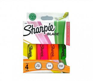 RESALTADOR SHARPIE BLADE FLUO 3 TRAZOS BL X4