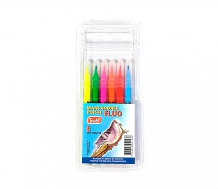 MARCADOR TRABI PUNTA PINCEL FLUO EST X6