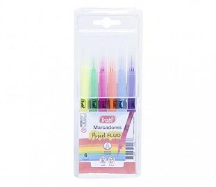 MARCADOR PUNTA PINCEL TRABI FLUO EST X6