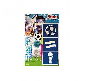 KIT DE MAQUILLAJE PINTAFAN ARGENTINA GLAM C/GLITTER / APLIQUES / STENCIL